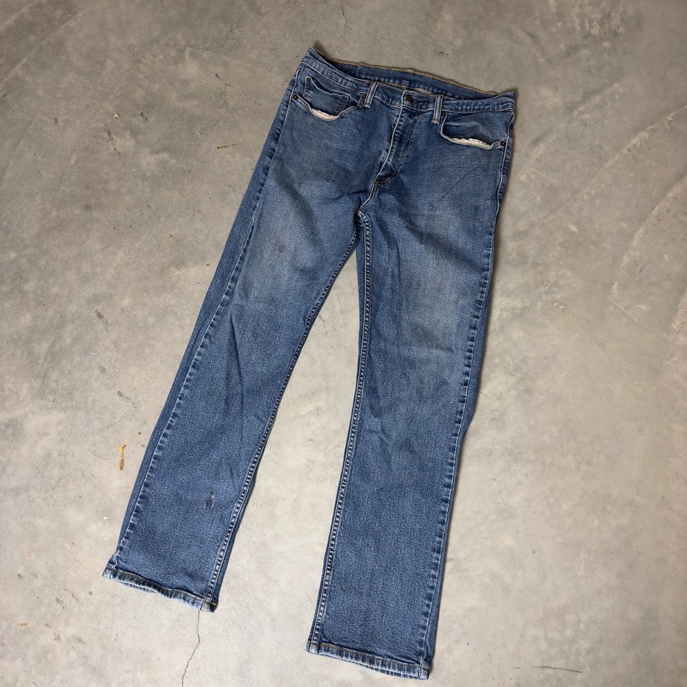 Levi's Straight Leg Jeans Mens 35x32 Blue Baggy Streetwear Retro Denim